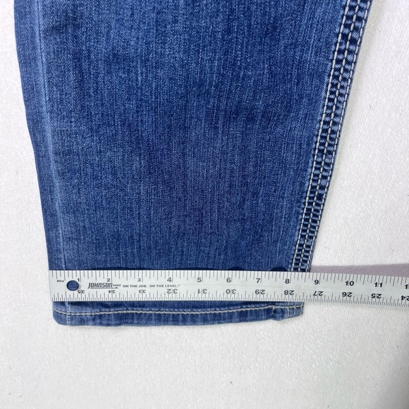 BKE Buckle Tyler Straight Leg Jeans Mens 32R Stretch Denim Blue Wide Stitch 1941 - Picture 7 of 10